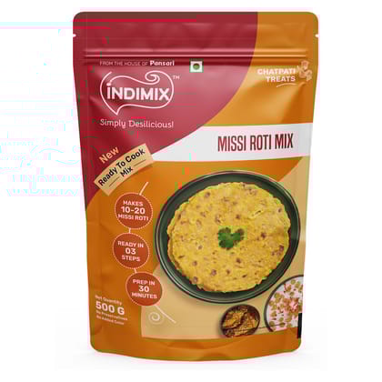 Indimix Ready to Cook Missi Roti Mix - 500g ( Pack of 20 )