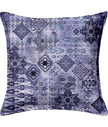 Houzzcode - Water Repellent Indigo Polyester Pillow Covers 40x40x3 ( Pack of 1 )