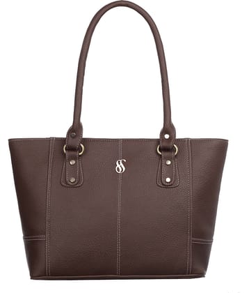 Fostelo Brown Faux Leather Shoulder Bag