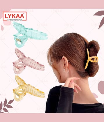 Lykaa Fashionable Korean Stylish Hair Clips,Claw Clutcher For Women & Girl - Pack of 3 Hair Clip