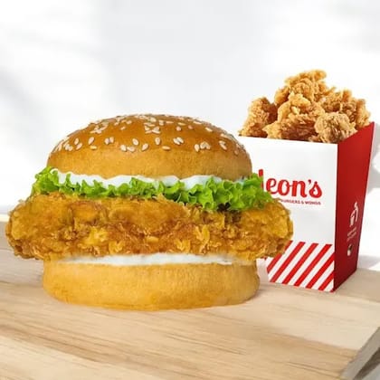 Chicken Fillet Burger + Regular Chicken Popcorn