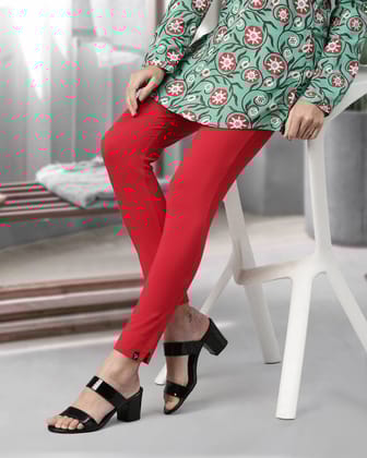 Sleek Kurti Pant - Lip Stick-S / Lip Stick