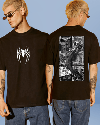 White Spiderman Oversized Tshirt-S