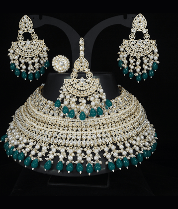 Padmavati Bangles White Alloy Necklace Set ( Pack of 1 )