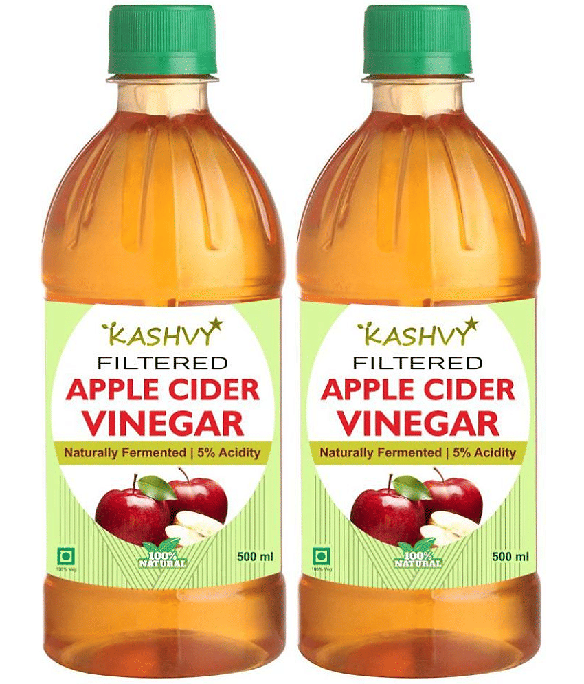 Kashvy filtered apple cider vinegar  100% natural, 1000 ml Unflavoured Pack of 2