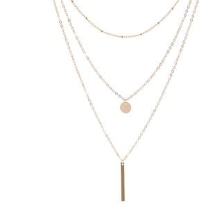 Bohemian Style 3 Layered Gold Plated  Neckpiece