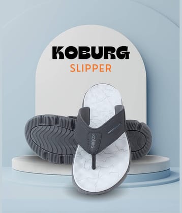 koburg Grey Men's Slide Flip Flop