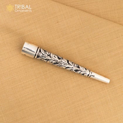 925 sterling silver chitai work hukka pipe vintage style cigarette pipe art822