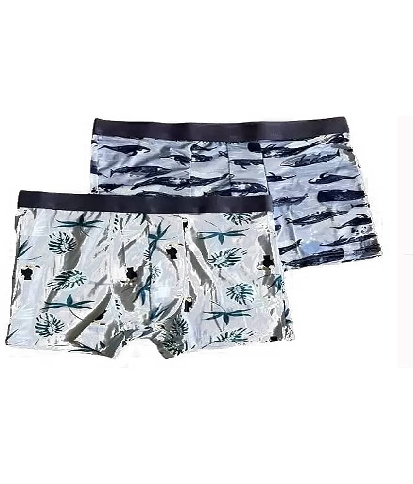 Cavenders Pack of 2 Nylon Trunks For Men's ( Multicolor )