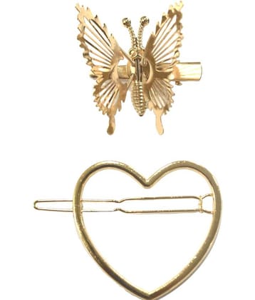 La Belleza - GoldenRod Girls Hair Clip ( Pack of 2 )