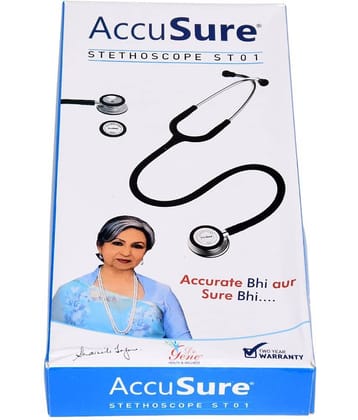 AccuSure Doctors Dual Head Stethoscope SeamlessST01 PVC Tubing Superb Heart Monitoring, Lightweight