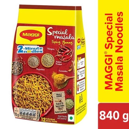 MAGGI 2-Minute Instant Noodles - Special Masala, 840 g (Pack of 12)