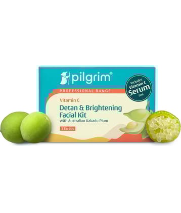 Pilgrim Vitamin C Detan & Brightening Facial Kit Professional Range Facial Kit,For All Skin Type,77Ml (pack Of 1)