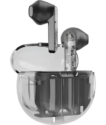 VEhop Transparent Bluetooth True Wireless (TWS) In Ear 20 Hours Playback Powerfull bass,Low Latency IPX4(Splash & Sweat Proof) Black