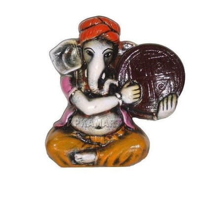 Orange Dalphee Ganesh Wall Hanging 10 Inch