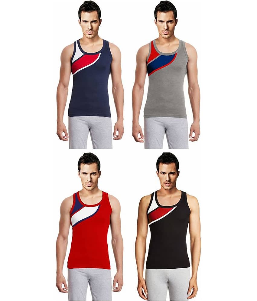 Rupa Frontline Multi Sleeveless Vests Pack of 4