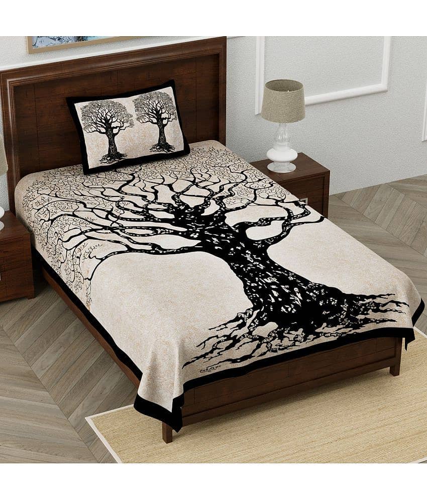 Uniqchoice Cotton Single Bedsheet ( Black )
