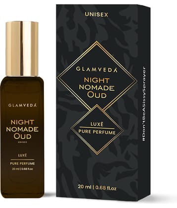 Glamveda Night Nomade Oud - Luxe Pure Perfume Long-Lasting, 20ml