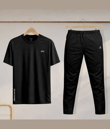 FTX Black Polyester Regular Fit Men's Tracksuit ( Pack of 1 )