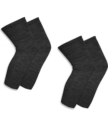 Penyan™ Knee Warmers, Woolen Knee Cap | Unisex | Elastic Support | Fully Stretchable (Grey) - 2 Pair