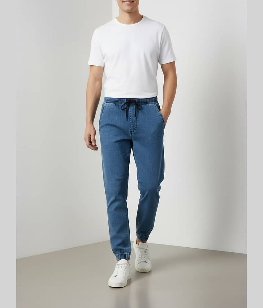 plounge Regular Fit Clean Look Men's Jeans - Blue ( Pack of 1 )