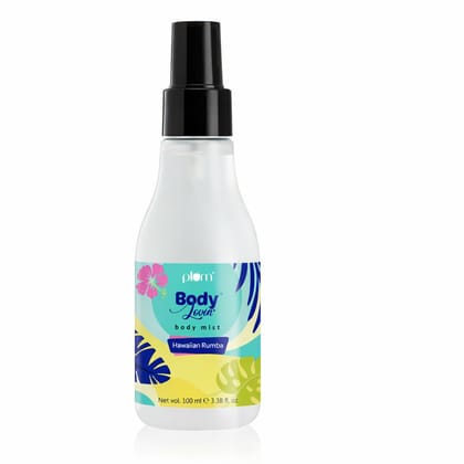 Plum BodyLovin Hawaiian Rumba Body Mist for Women | Refreshing Long Lasting Tropical Fragrance | Perfume Body Spray for Women | Vegan & Paraben Free | Travel Friendly Beachy Fresh Scent | 100ml Plum BodyLovin Hawaiian Rumba Body Mist for Women | Refreshi