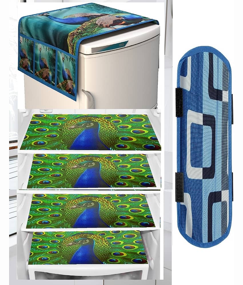 Revexo PVC Solid Fridge Covers ( 40 32 ) Pack of 6 - Multicolor