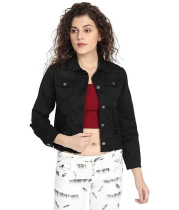 Kashian Women Denim Jacket ( Black )