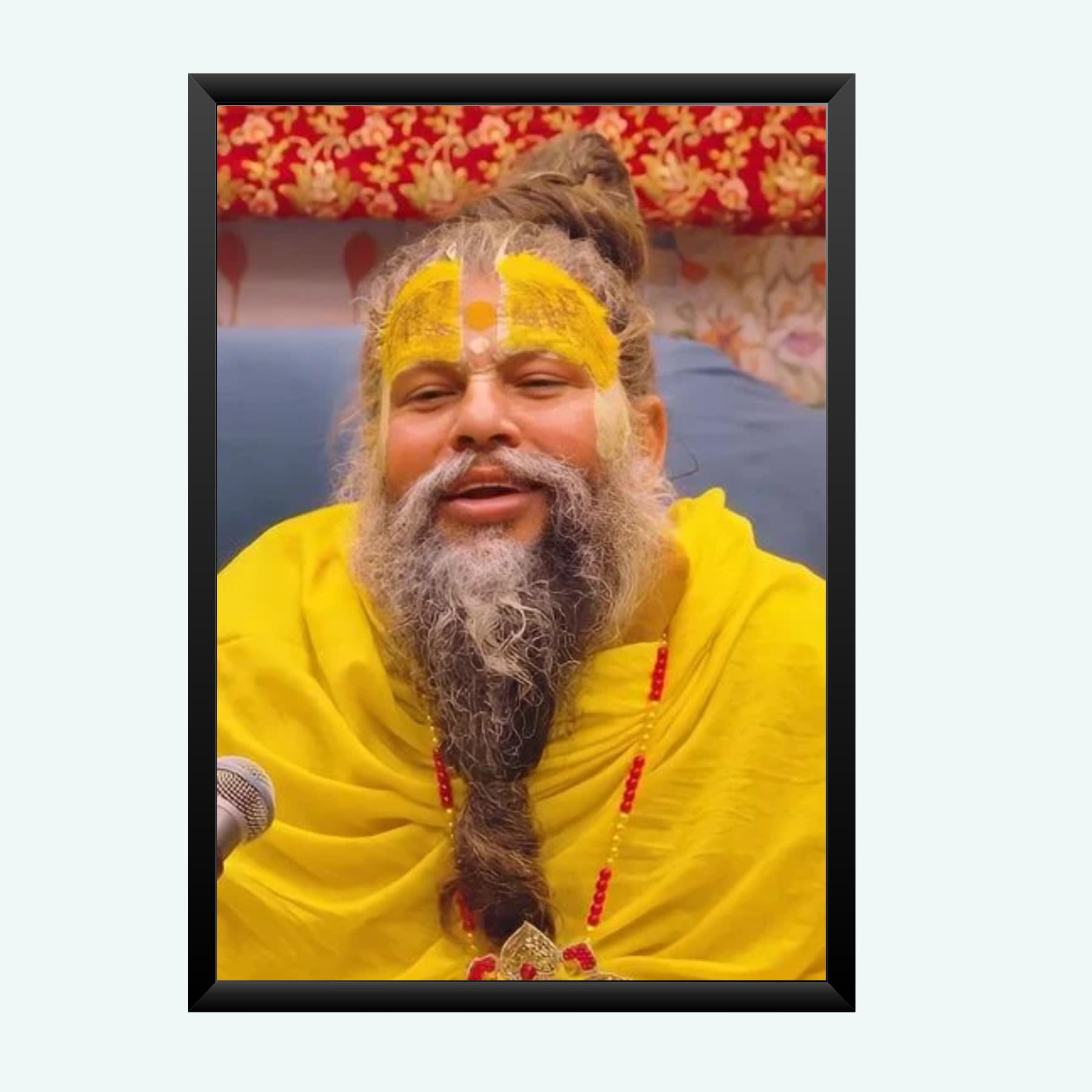 NOKKES Shri Premanand Ji Govind Sharan Ji Maharaj Vrindavan Religious Photo frame 5X7 Inch Photo Frame_WEW51