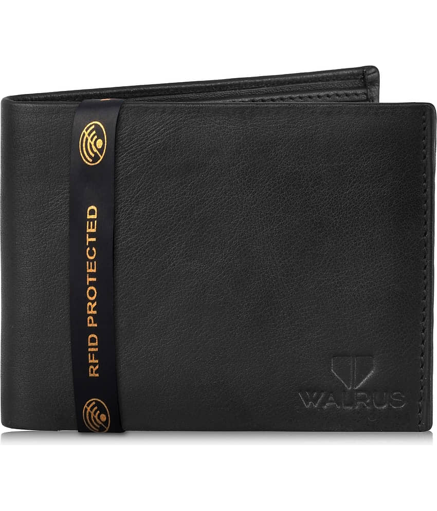 Walrus Leather Black Casual Regular Wallet