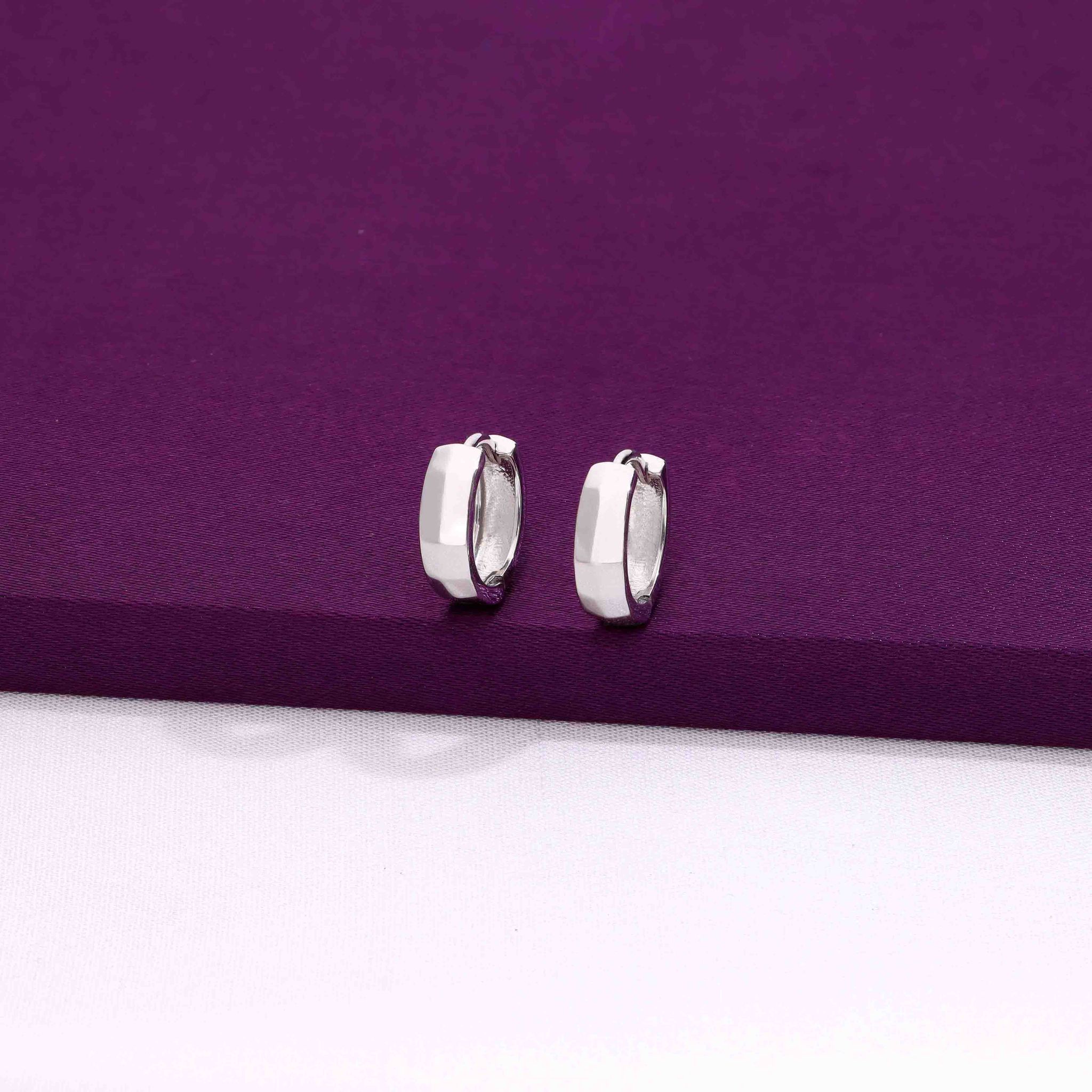 Sterling Silver Chic Hoops-None / Silver