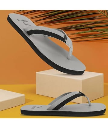 Secritas Grey Men's Leather Slipper