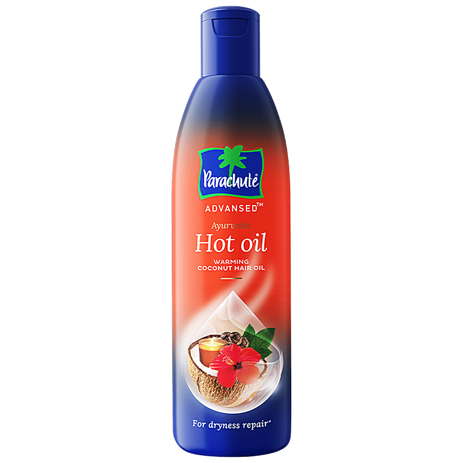 Parachute Advansed Deep Conditioning Hot Oil - For Winter Dryness, Nourishes Dry Hair, Ayurvedic Warming Oils, 190 Ml