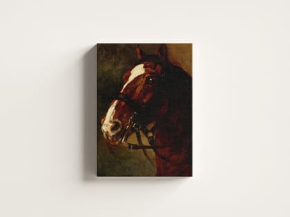 FURNISHUB Bay Horse Head (1833-1834) Piotr Michaowski | Wall Art Painting for Home, Caf, and Office Dcor | Ideal Gift for Art Enthusiasts