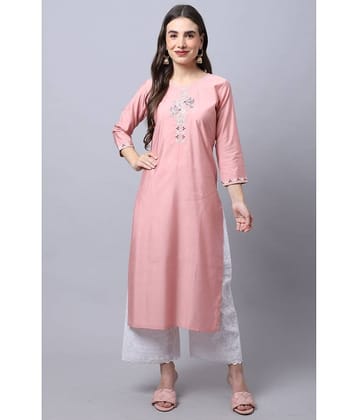 Rajnandini - Peach Polyester Women's A-line Kurti ( Pack of 1 )