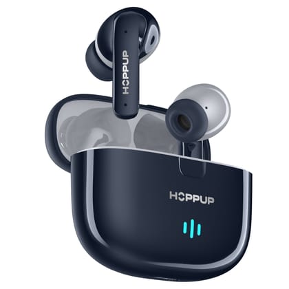 HOPPUP AirDoze Z50 with Quad Mic ENC, 13MM Drivers, 50H Playtime, Gaming Mode & 5.3V Bluetooth Headset