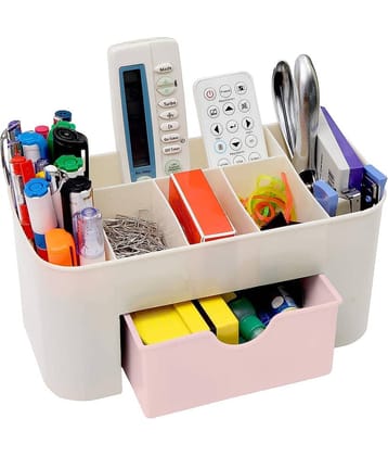 Cosmetic Make Up Storage Box Organizer with Makeup Stand and Drawers for Dressing Table, Bedroom, Home (Pack of 1)