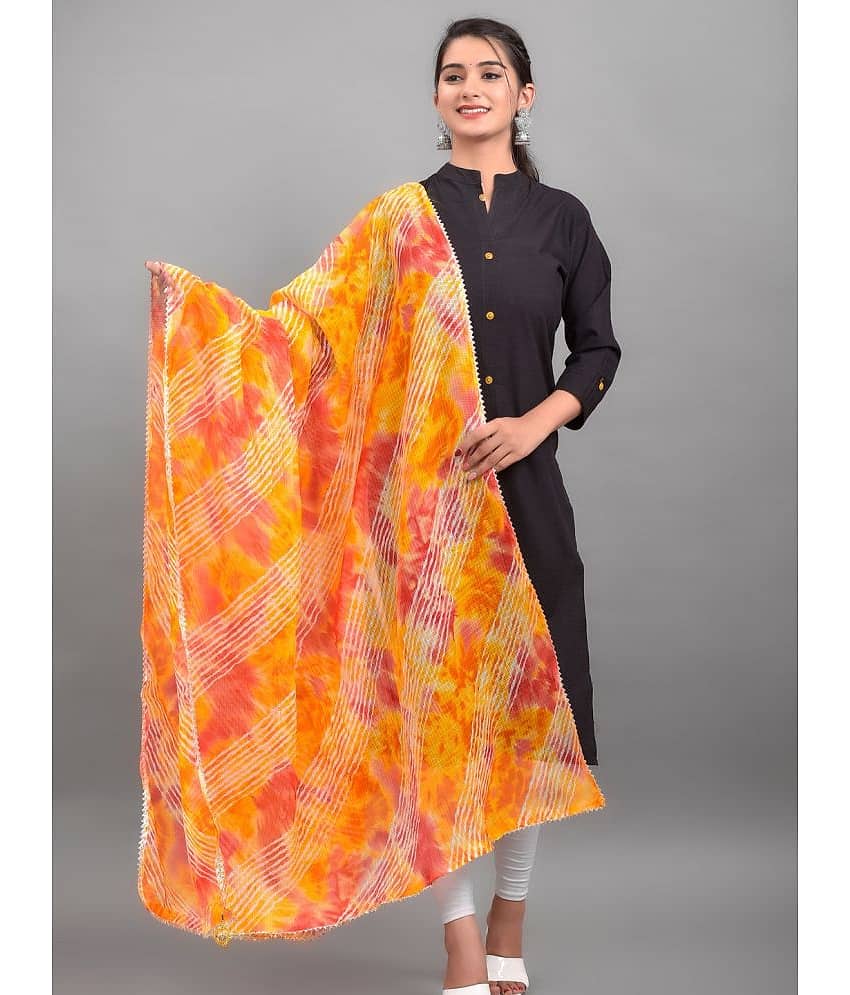 Anjaneya Creations - Orange Cotton Women's Dupatta - ( Pack of 1 )