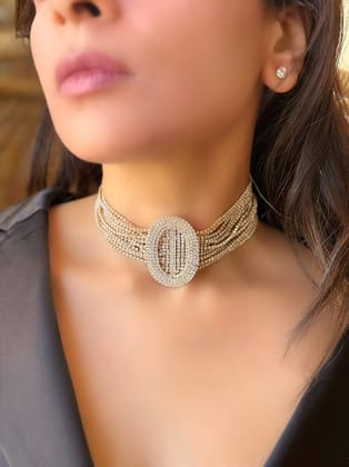 Hollywood Drape Chokers-Gold