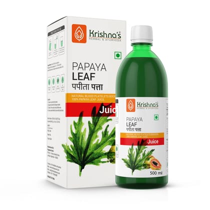 Krishna's Herbal & Ayurveda Papaya Leaf Juice 500 ml Pack of 1
