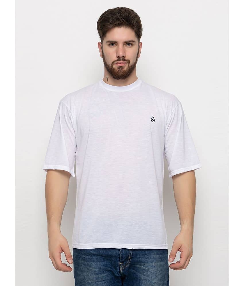 ZEBULUN Pack of 1 Cotton Blend Regular Fit Men's T-Shirt ( White )