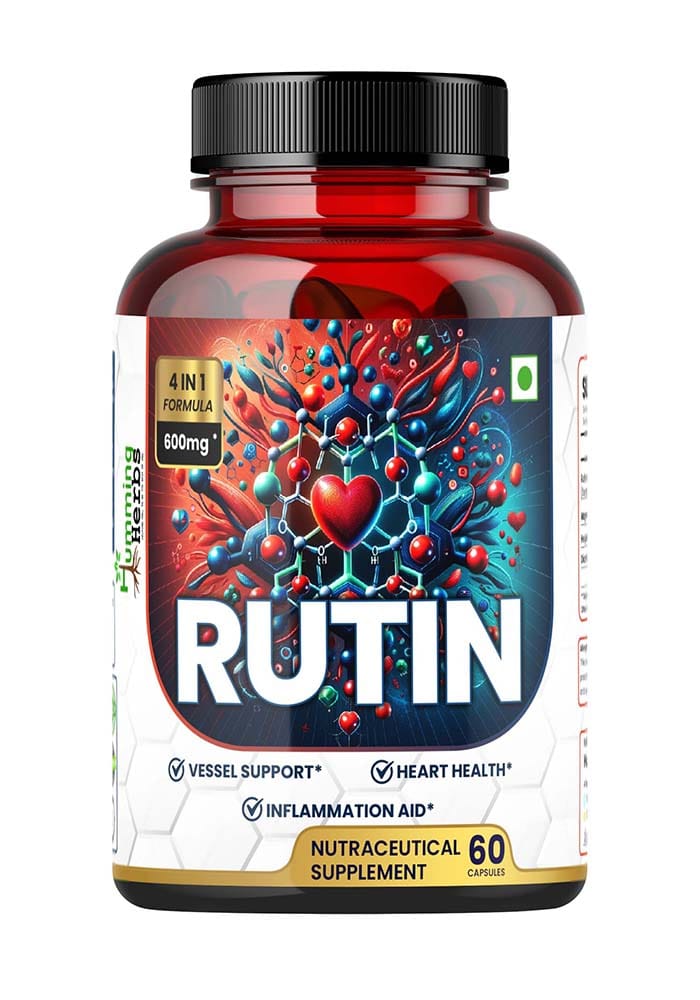 Humming Herbs Rutin 600mg Capsules - Vessel Support & Heart Health Formula with Anti-Inflammatory Benefits