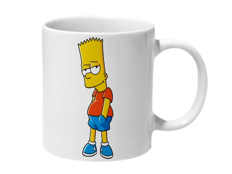 Multicolor Bart Simpson Sly Ceramic Mug