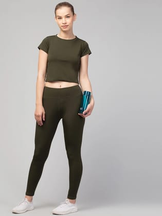 Latest Stylish High GSM Women Active Wear/Plain Gym Tights/Solid Yoga Pant For Womens & Girls - XL