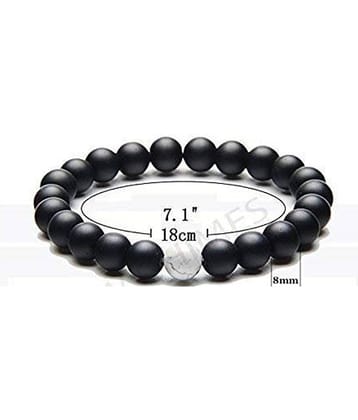 Onyx Bracelet with Howlite 9 mm Natural Reiki Healing Stone Bracelet