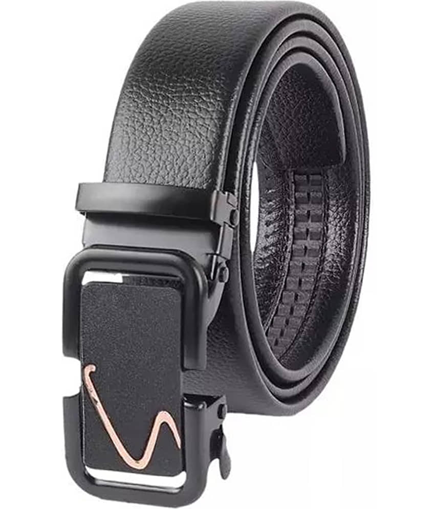 SUNSHOPPING - Black Synthetic Men's Formal Belt ( Pack of 1 )