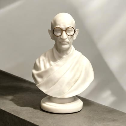 Mahatma Gandhi Sculpture Bapu Idol Best for Office Decor Height  7 inches-Composite Marble