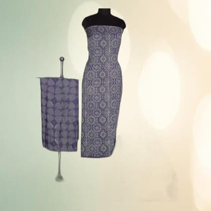 Ethnic Printed Unstitched Dress Material (Purple) | Traditional Motif Design | Ethnic Casual Ethnic Printed Unstitched Dress Material (Purple) | Traditional Motif Design | Ethnic Casual