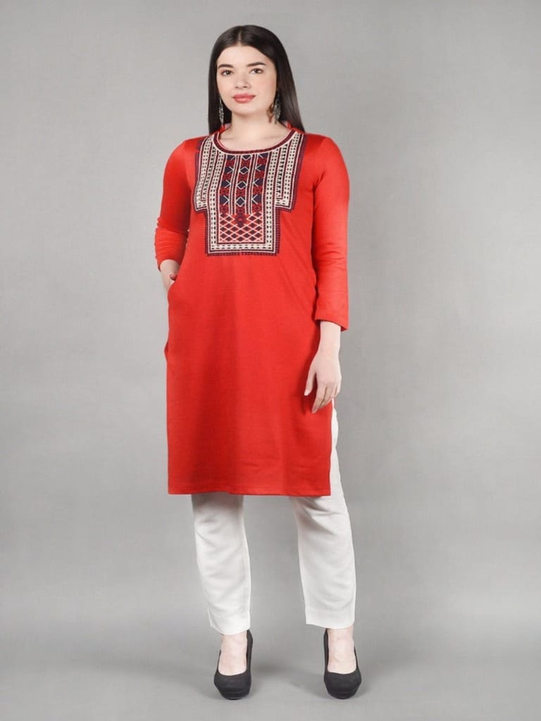 Neck Embroidered Short Kurta - Kurtas & Kurta Sets | Buy online on ZillyBuy