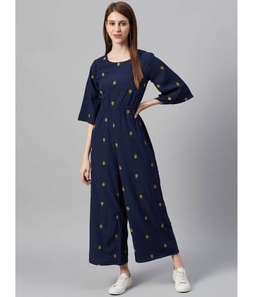 Juniper Blue Crepe Jumpsuit - Single